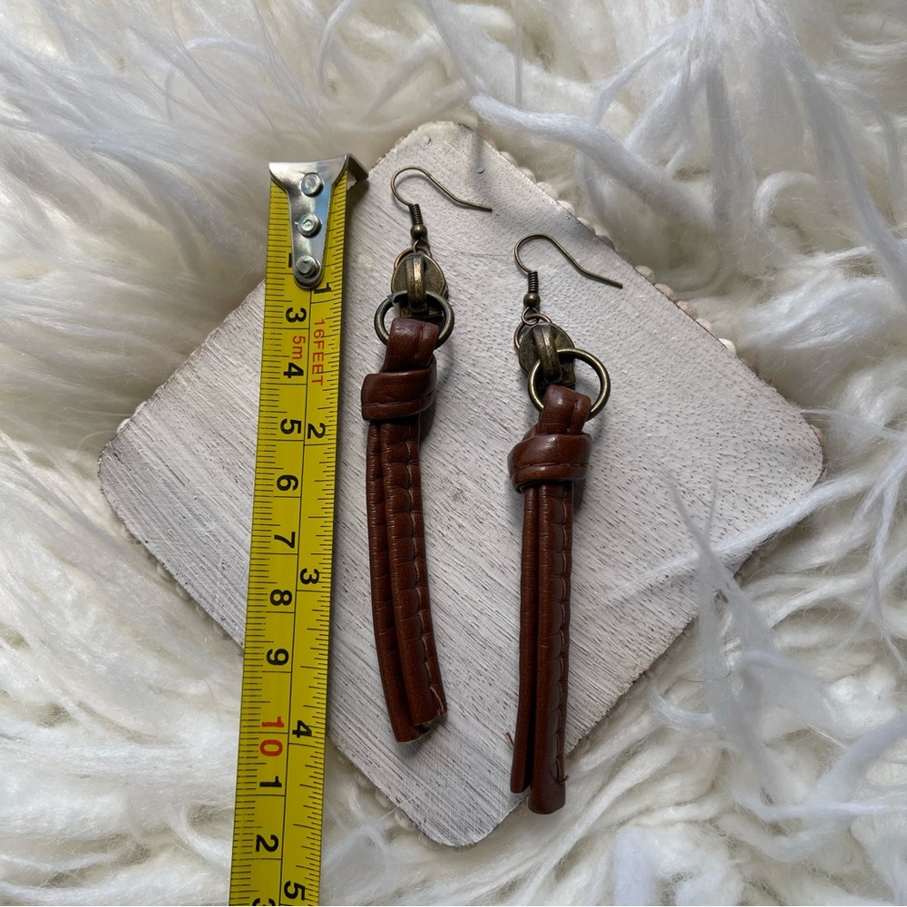 Handmade Dangle Earrings - Repurposed Pieces - Picture 6 of 9